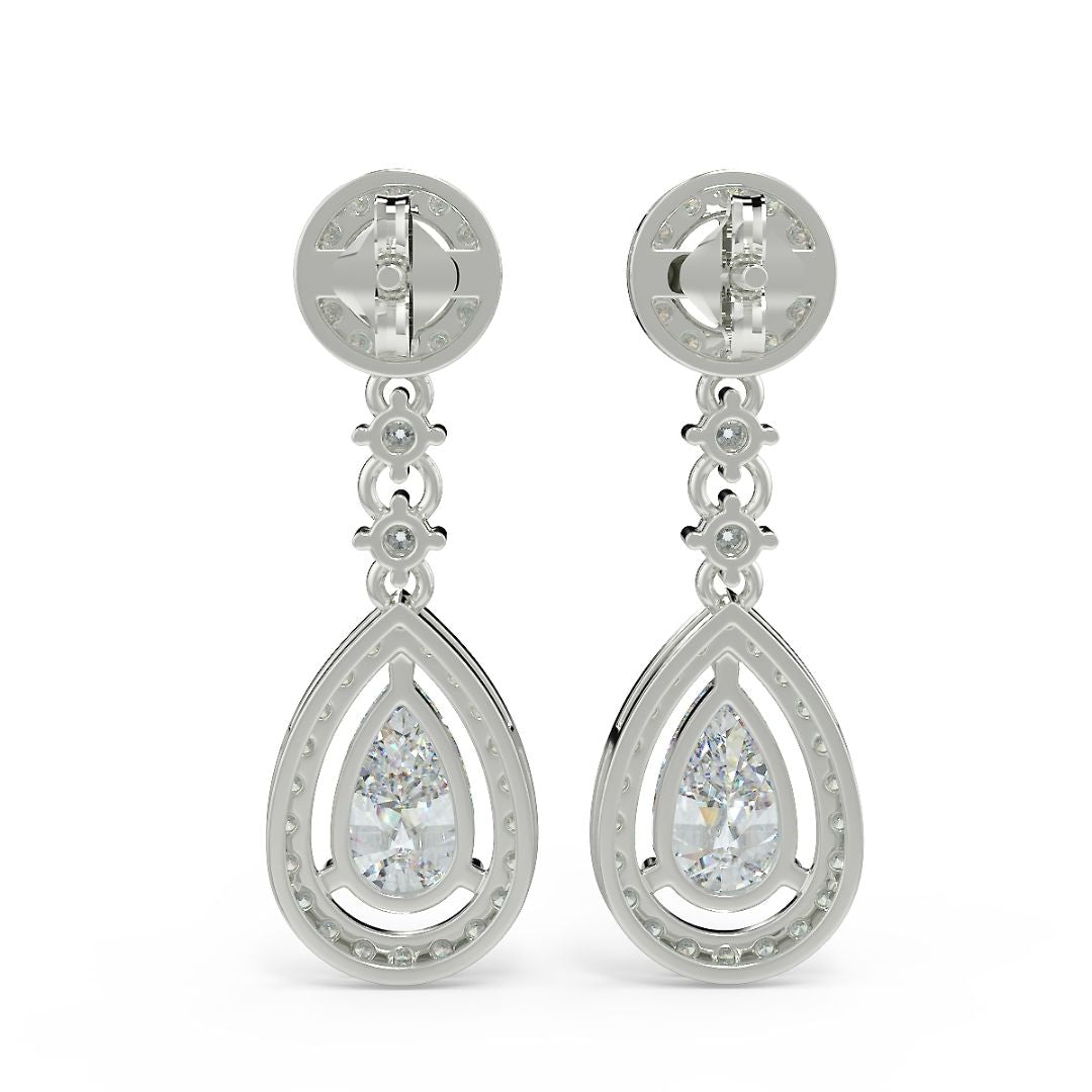 Teardrop Lab-Grown Diamond Drop Earrings