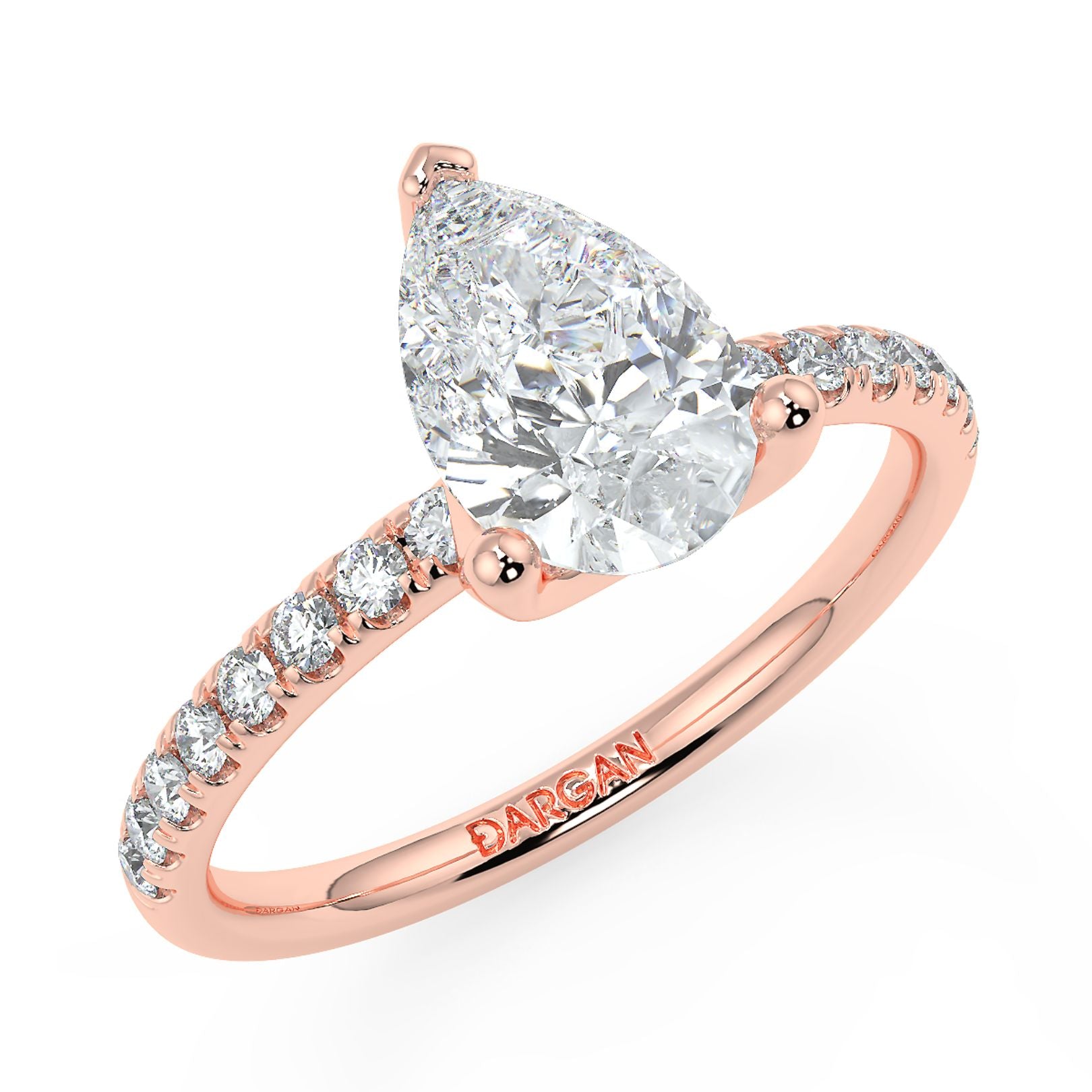 1–3 Carat Pear Cut Lab Grown Diamond Solitaire Ring | 3-Prong Setting | IGI Certified | 18K White, Yellow & Rose Gold
