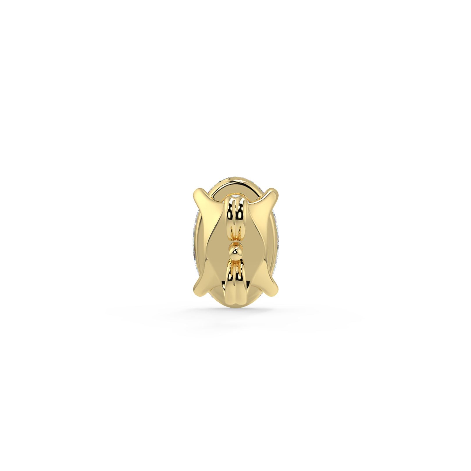 0.50–4 Carat Oval Lab Grown Diamond Stud Earrings | Classic Solitaire | 18K White, Yellow & Rose Gold
