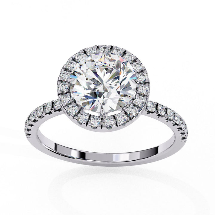 Round Cut Halo Lab-Grown Diamond Ring