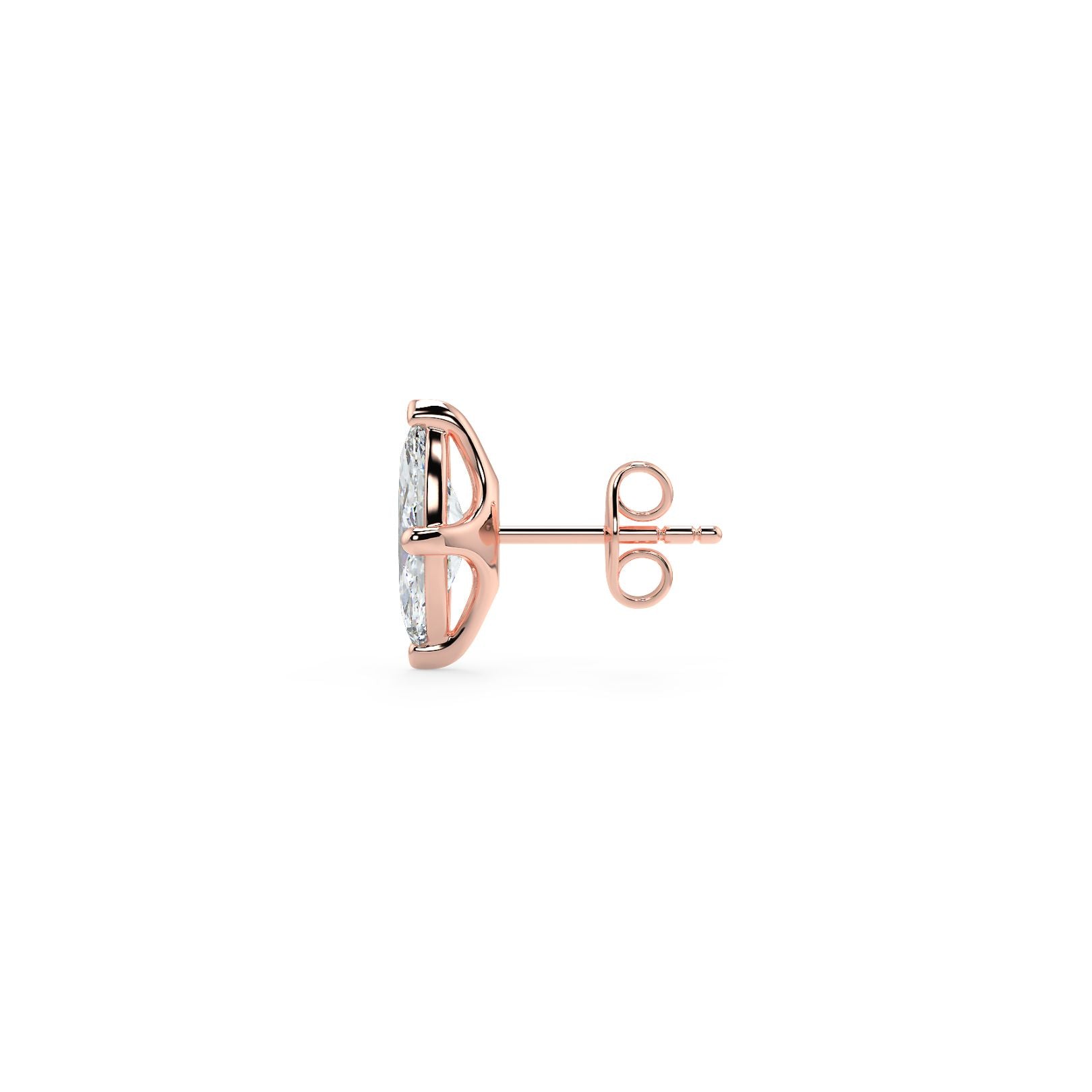 0.50–4 Carat Marquise Cut Lab Grown Diamond Stud Earrings | Brilliant Solitaires | 18K White, Yellow & Rose Gold