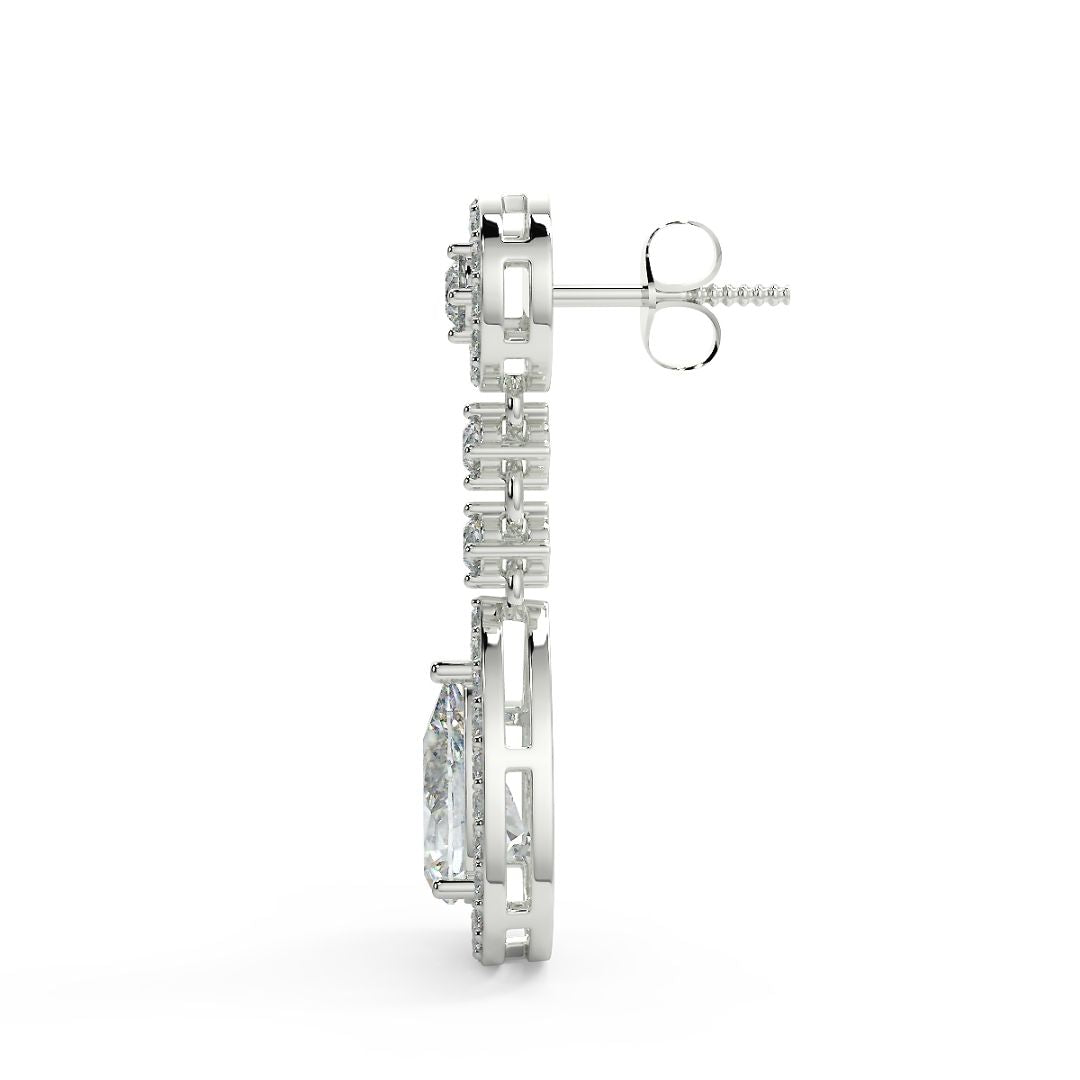 Teardrop Lab-Grown Diamond Drop Earrings