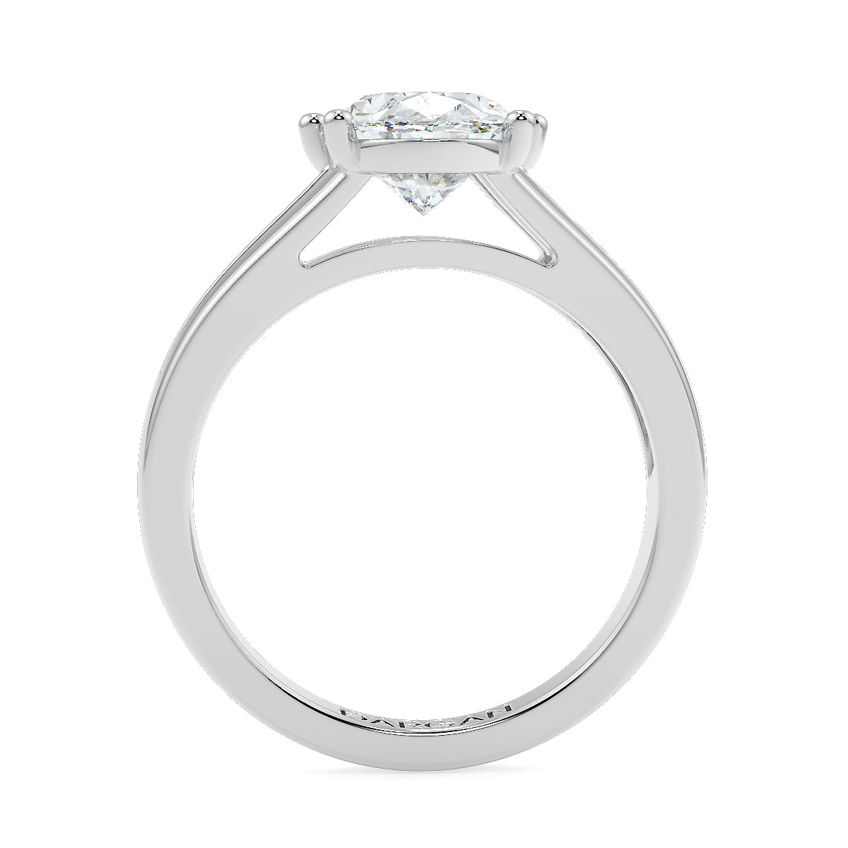 2-Carat Oval Lab-Grown Diamond Solitaire Ring with a Three Split Band/Shank