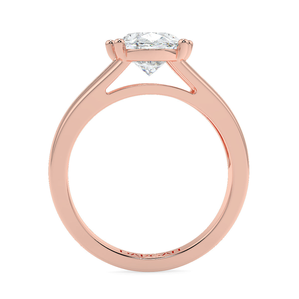 2-Carat Oval Lab-Grown Diamond Solitaire Ring with a Three Split Band/Shank