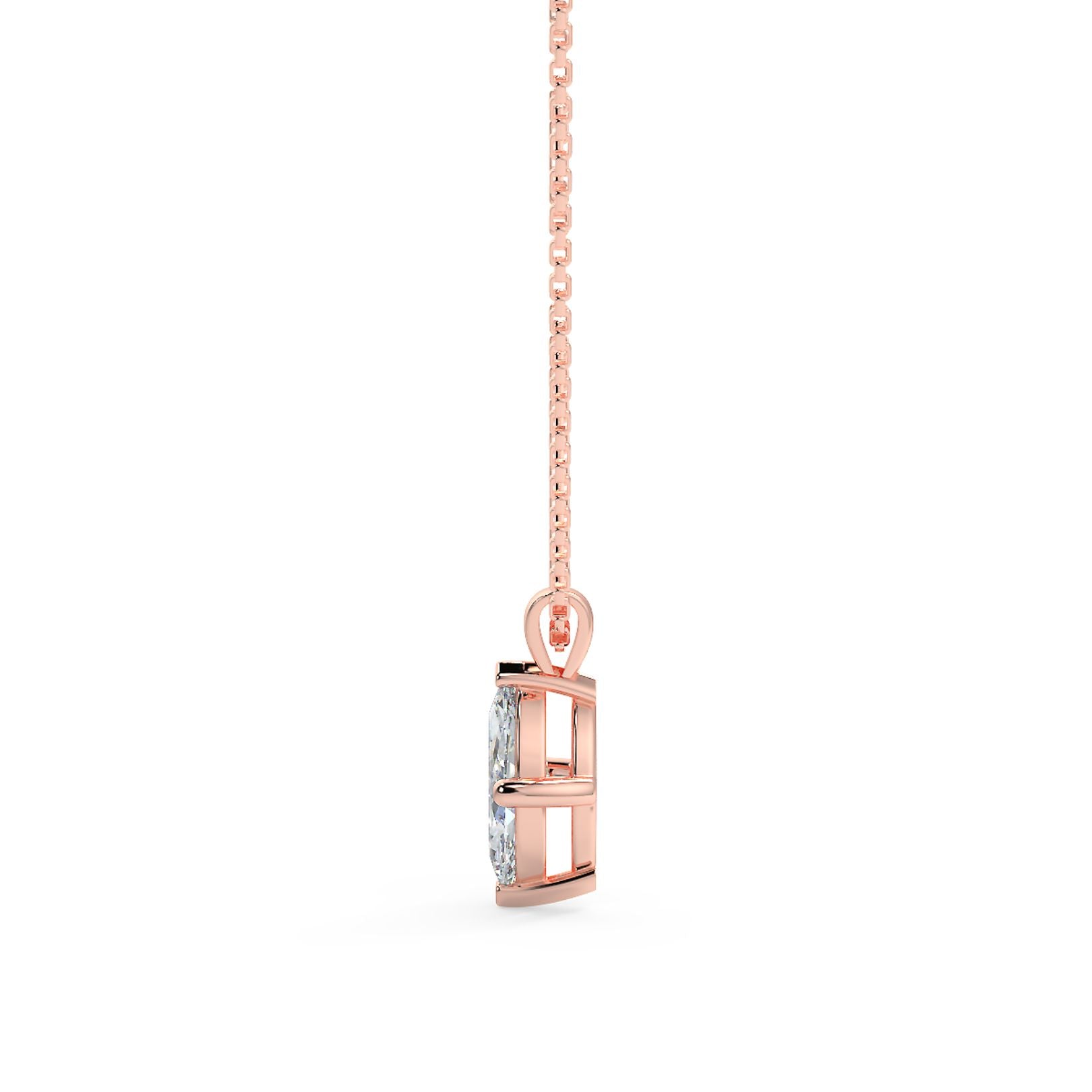 Marquise Cut Lab-Grown Diamond Pendant Necklace with Chain | 18K Gold | 0.50–3 Carats