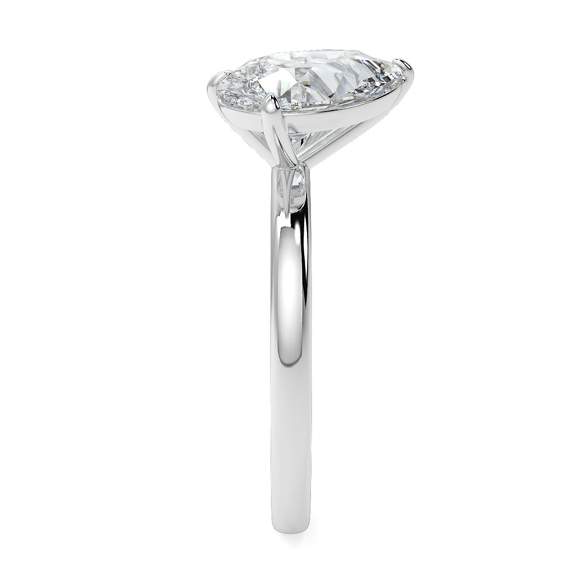 2.00ct Pear Solitaire with 0.50ct Pear Toi et Moi ring – Lab Grown Diamond Ring in 18K Yellow, White & Rose Gold