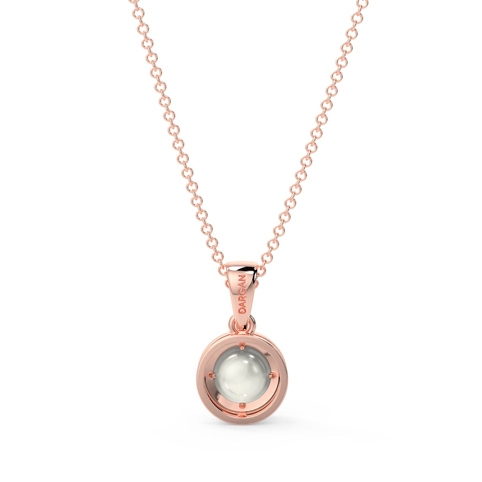 5mm Pearl & Lab-Grown Diamond Halo Pendant in 18K White, Yellow & Rose Gold