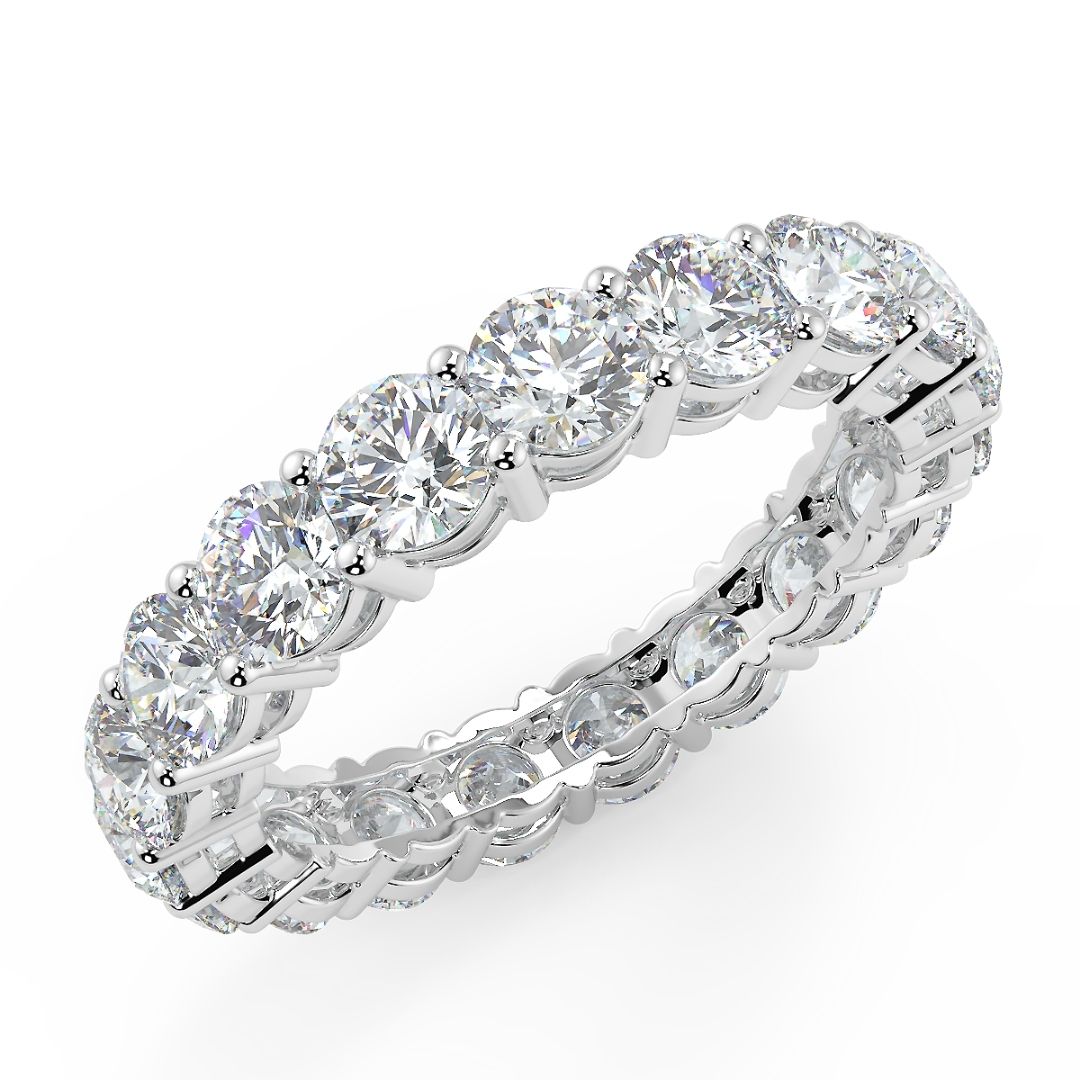 15 Pointer Round-Cut Lab-Grown Diamond Eternity Band