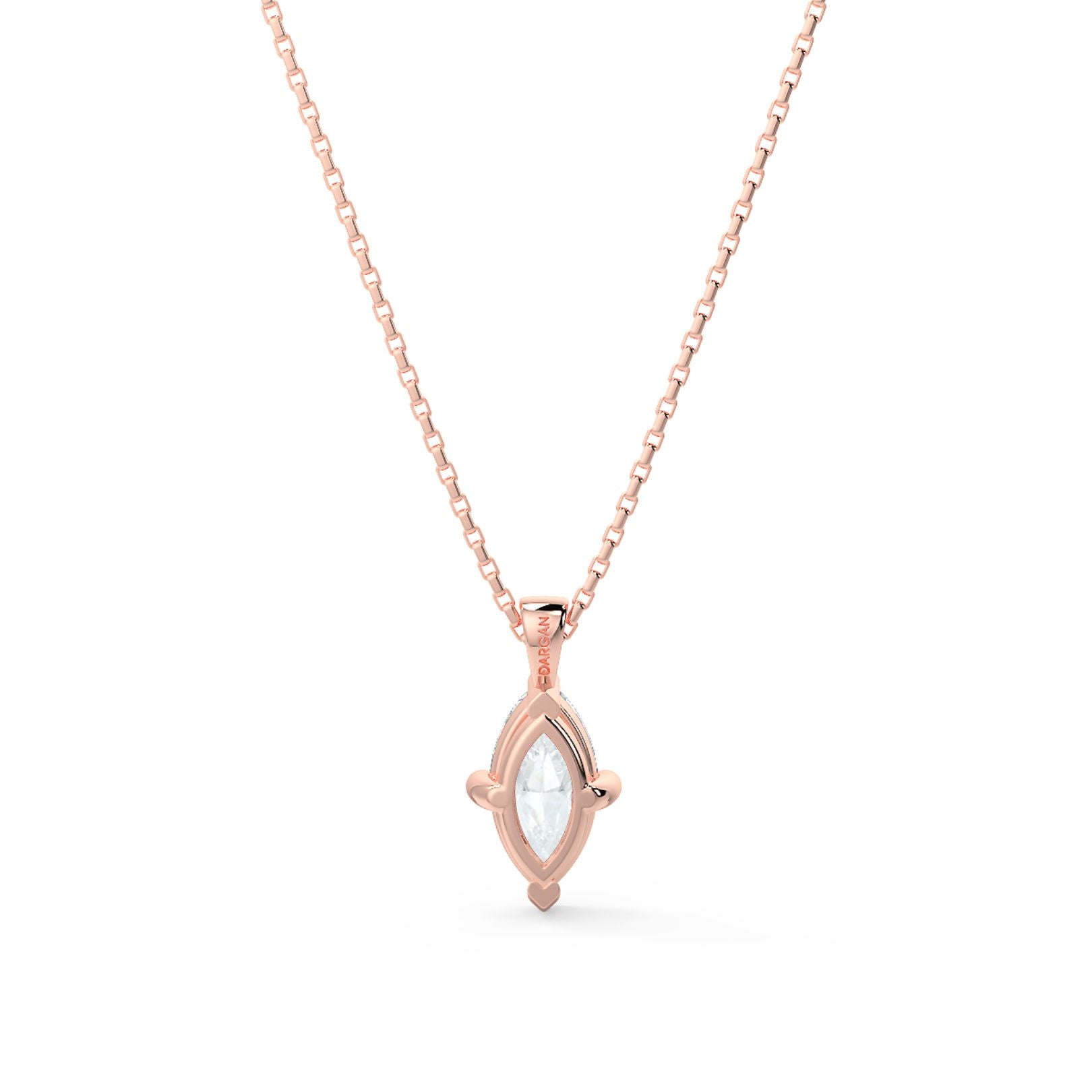 Marquise Cut Lab-Grown Diamond Pendant Necklace with Chain | 18K Gold | 0.50–3 Carats