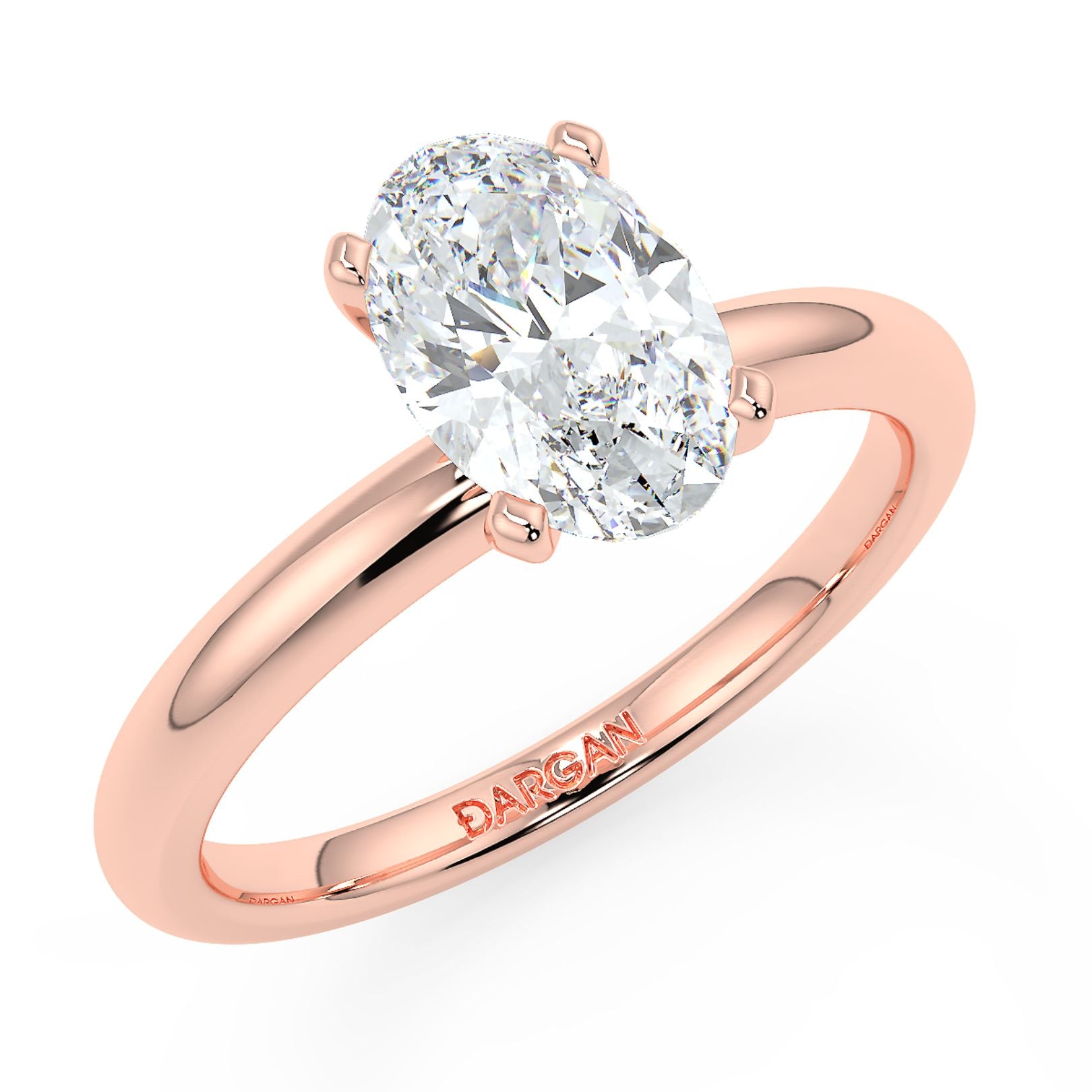 1–3 Carat Oval Cut Lab Grown Diamond Solitaire Ring | Classic 4-Prong | IGI Certified | 18K White, Yellow & Rose Gold