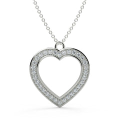 Heart Pave Lab-Grown Diamond Pendant