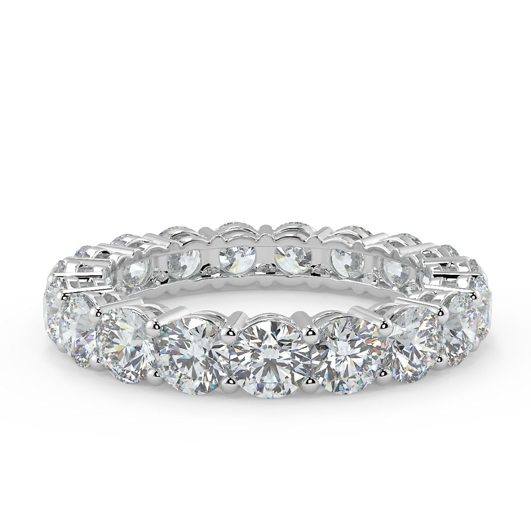 15 Pointer Round-Cut Lab-Grown Diamond Eternity Band