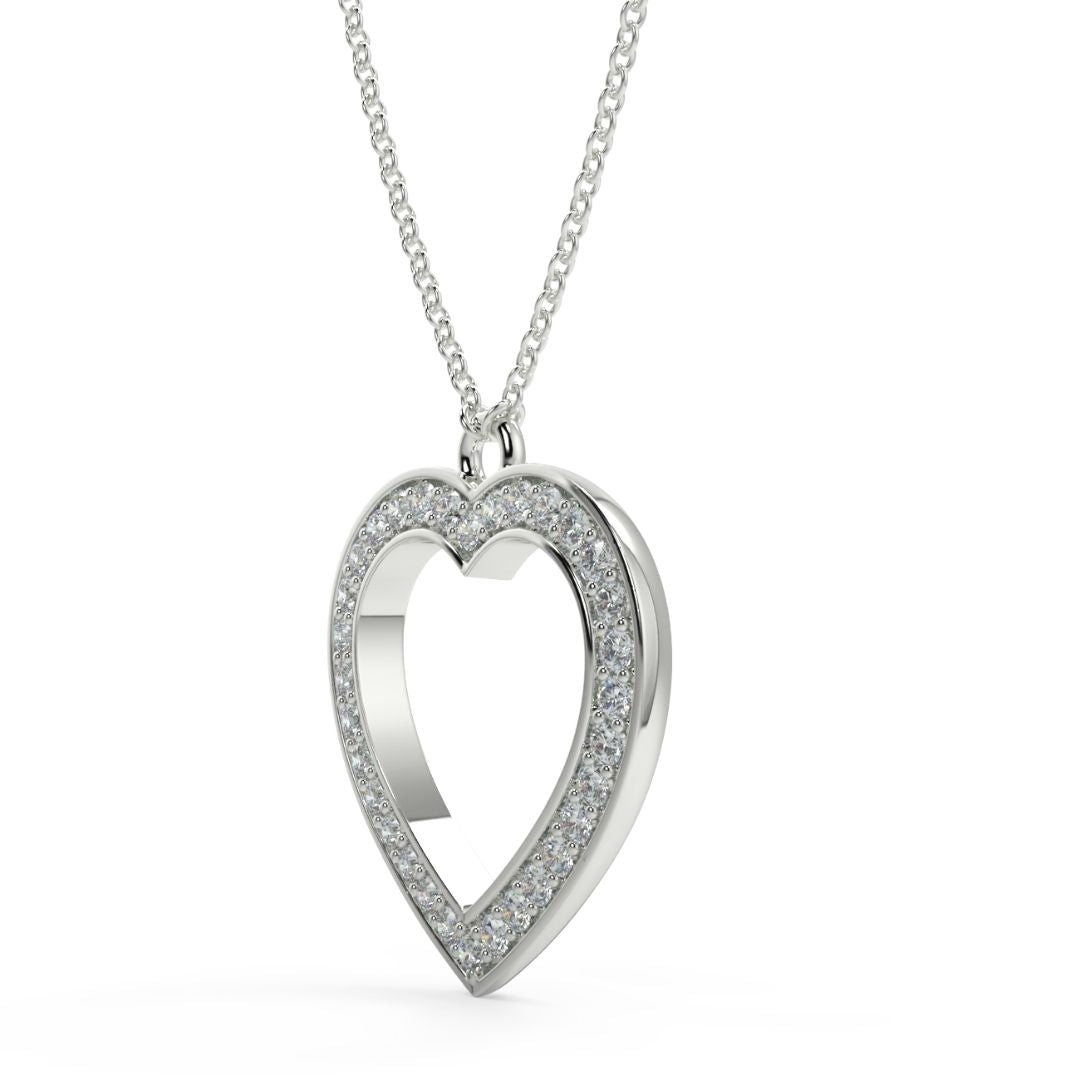 Heart Pave Lab-Grown Diamond Pendant