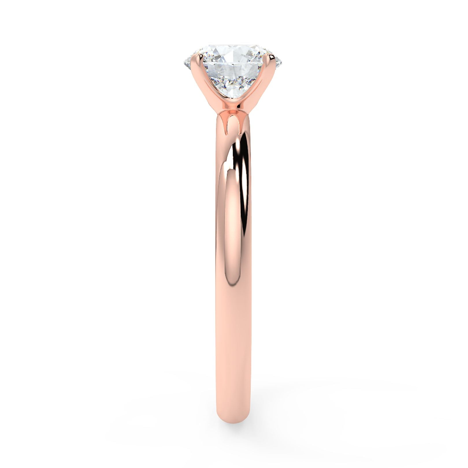 1–3 Carat Round Cut Lab Grown Diamond Solitaire Ring | Classic 4-Prong | IGI Certified | 18K White, Yellow & Rose Gold