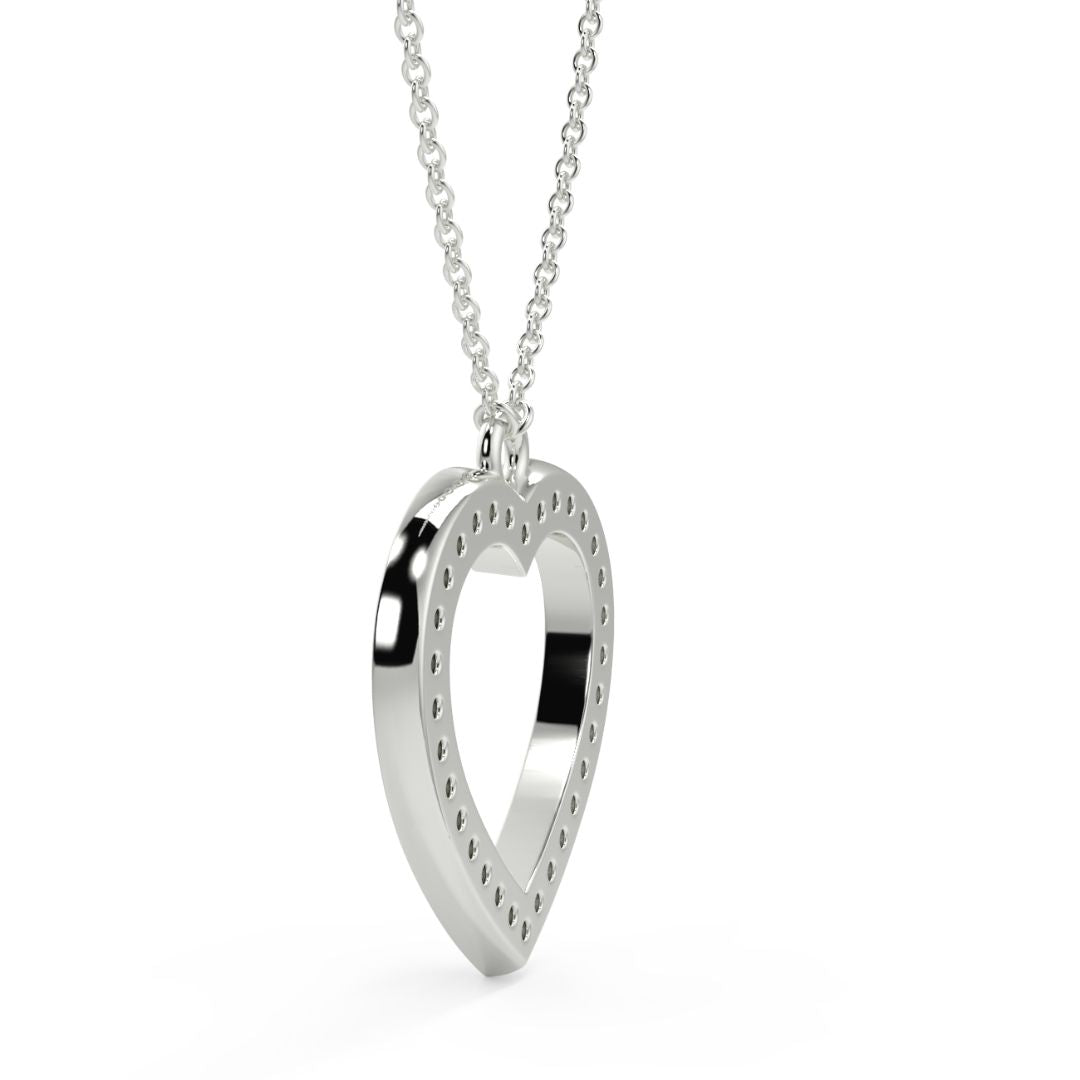 Heart Pave Lab-Grown Diamond Pendant