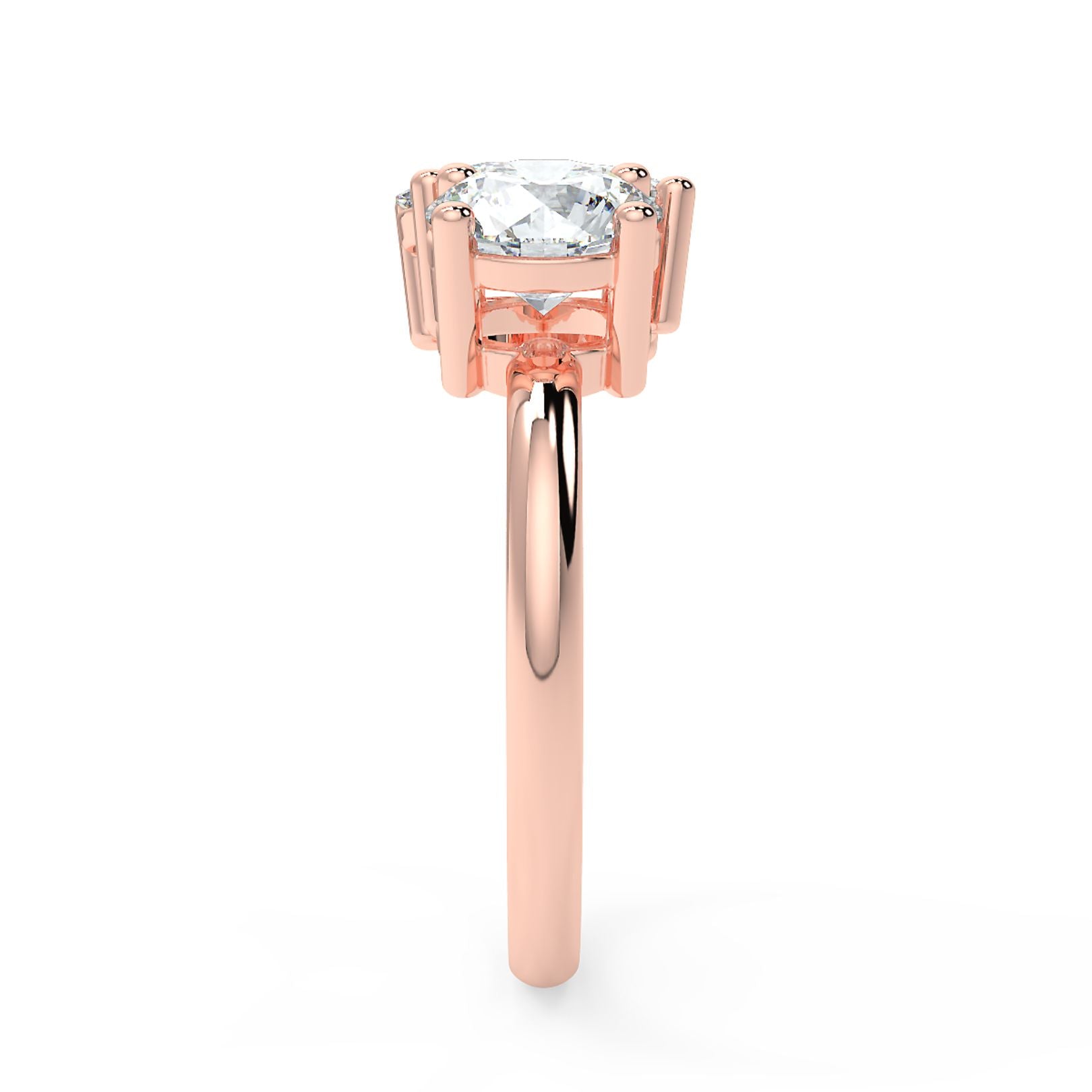 Round and Oval Toi et Moi Lab-Grown Diamond Solitaire Ring in 18K Gold