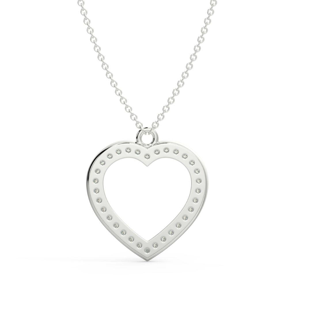Heart Pave Lab-Grown Diamond Pendant