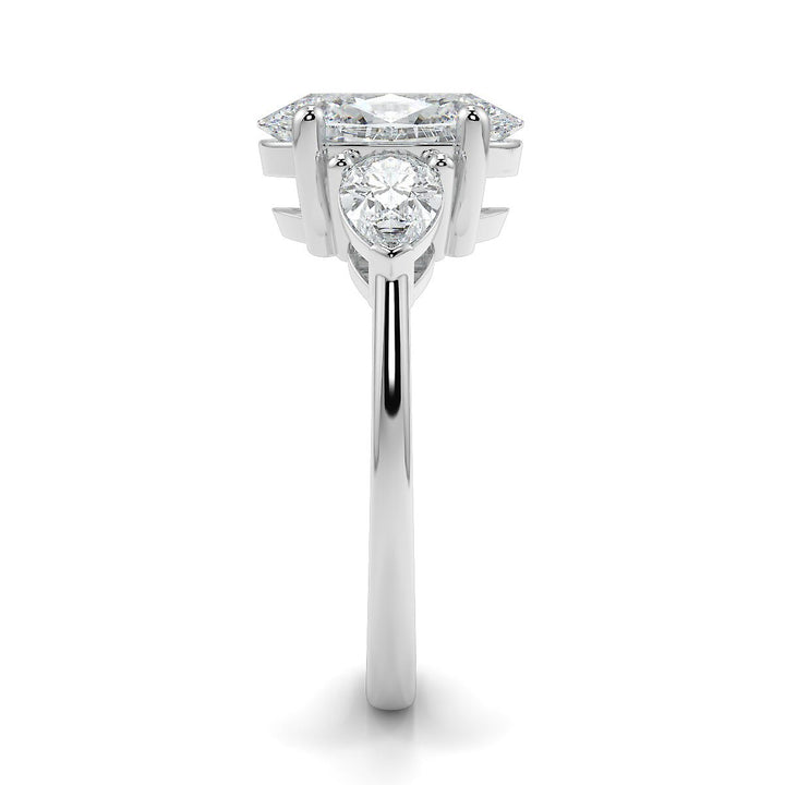 Oval-Pear Trilogy Lab-Grown Diamond Ring