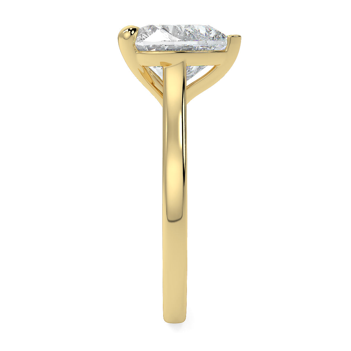 1-5ct Heart Shape Lab Grown Diamond Solitaire Ring | 18kt Yellow, White & Rose Gold