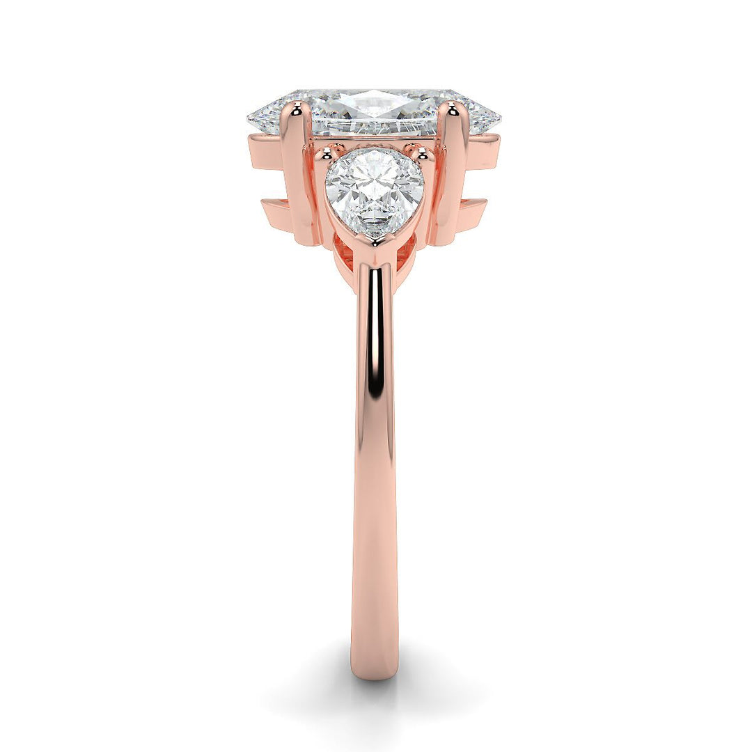 Oval-Pear Trilogy Lab-Grown Diamond Ring