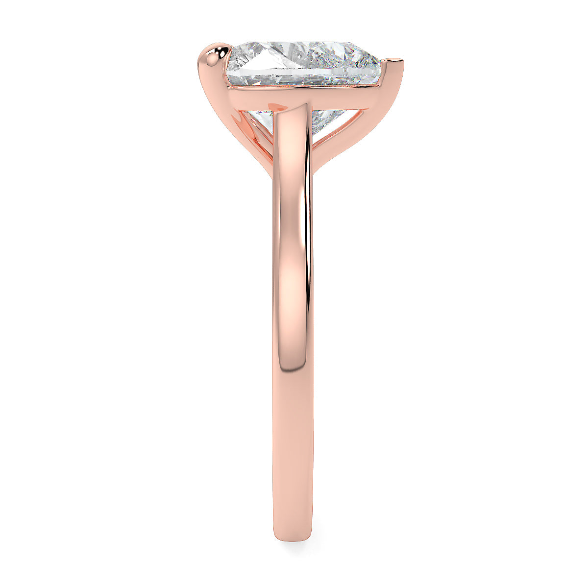 1-5ct Heart Shape Lab Grown Diamond Solitaire Ring | 18kt Yellow, White & Rose Gold