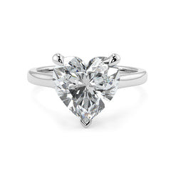 1-5ct Heart Shape Lab Grown Diamond Solitaire Ring | 18kt Yellow, White & Rose Gold