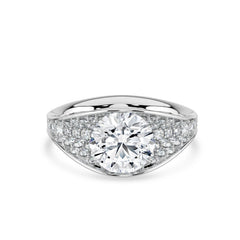 2 Carat Round Lab-Grown Diamond Solitaire Ring in 18K Gold - Diamond River