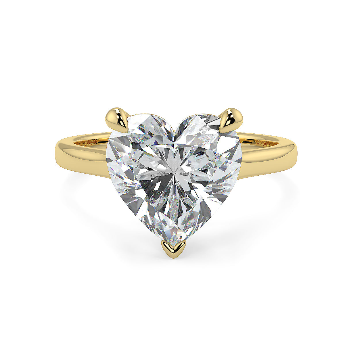 1-5ct Heart Shape Lab Grown Diamond Solitaire Ring | 18kt Yellow, White & Rose Gold