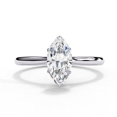 1–5 Carat Marquise Cut Lab Grown Diamond Engagement Ring in 18K Yellow, White or Rose Gold