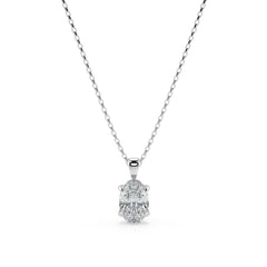 Oval Cut Lab-Grown Diamond Solitaire Pendant Necklace with Chain | 18K Gold | 0.50–3 Carats