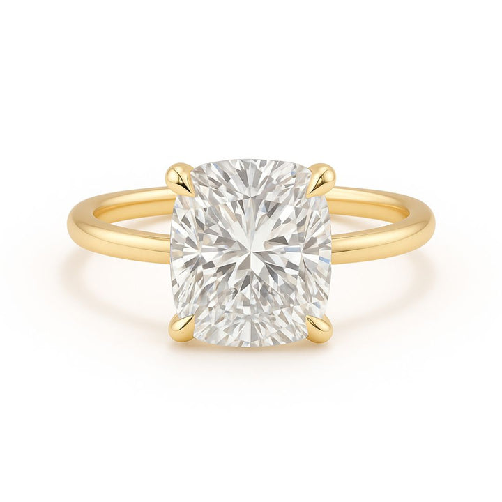 1-5ct Elongated Cushion Cut Lab Grown Diamond Solitaire Ring – Available in 18K Yellow, White & Rose Gold