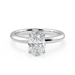 1–3 Carat Oval Cut Lab Grown Diamond Solitaire Ring | Classic 4-Prong | IGI Certified | 18K White, Yellow & Rose Gold