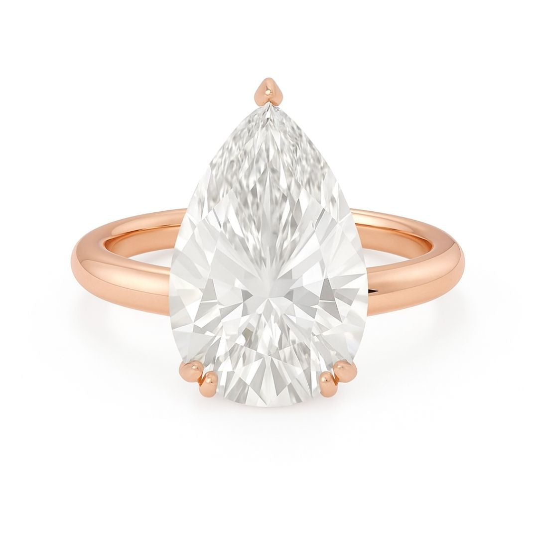 10 Carat Pear Solitaire Lab Grown Diamond Solitaire Ring – Engagement Ring | Ethical & Sustainable Luxury