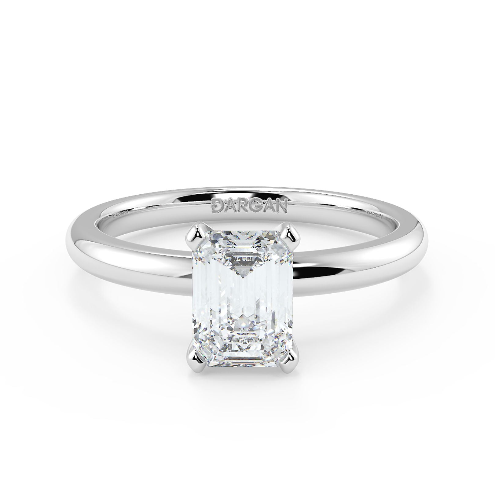 1–3 Carat Emerald Cut Lab Grown Diamond Solitaire Ring | Step-Cut Brilliance | IGI Certified | 18K White, Yellow & Rose Gold