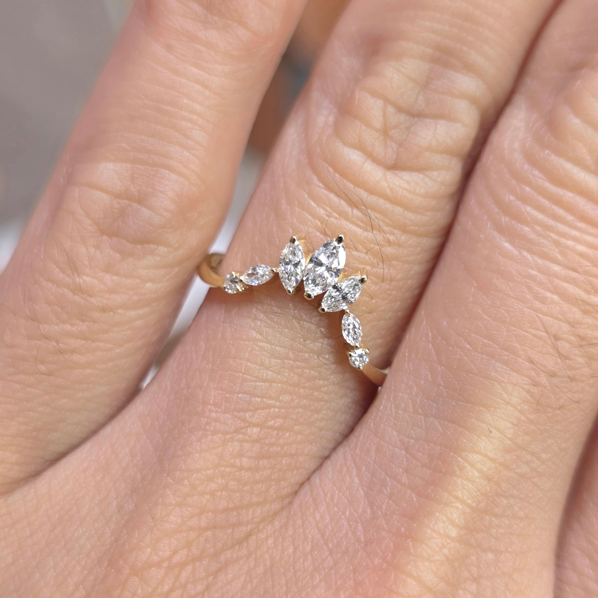 3 Carat Oval Lab-Grown Diamond Solitaire Ring with Double-Band Stack in 18K Gold - Sonnet Stack