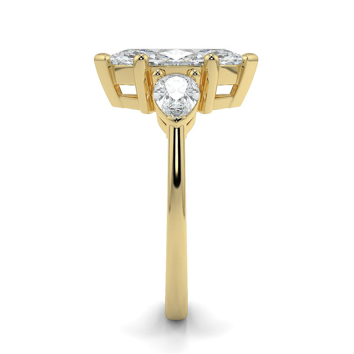 Marquise-Pear Trilogy Lab-Grown Diamond Ring