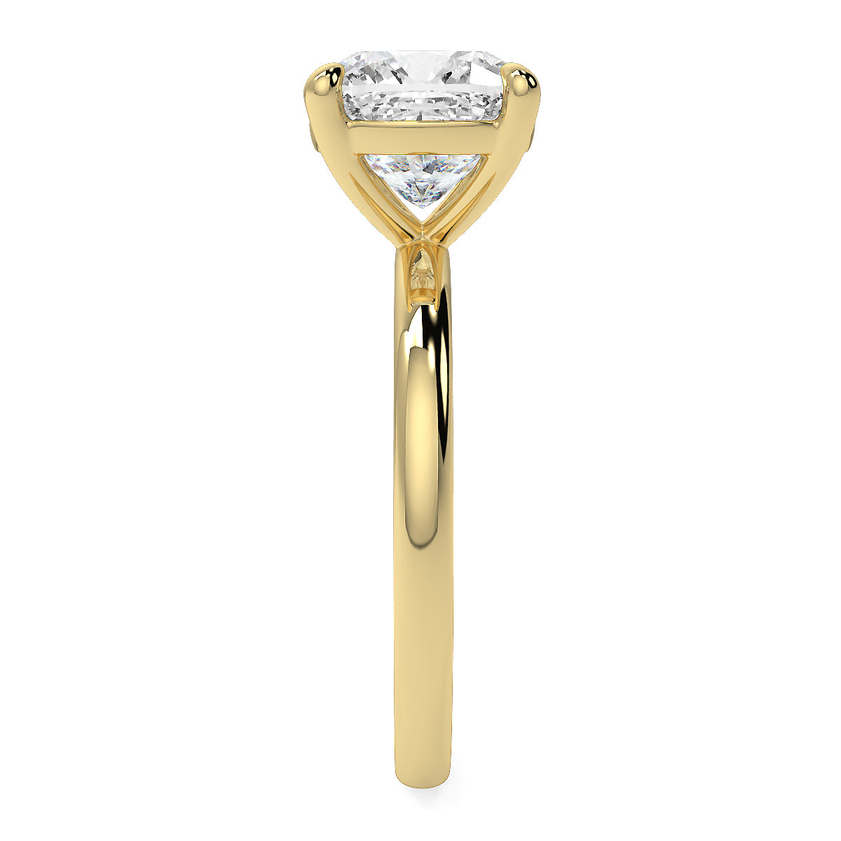 1-5ct Square Cushion Cut Lab Grown Diamond Solitaire Ring – Available in 18K Yellow, White & Rose Gold