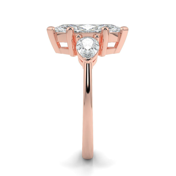 Marquise-Pear Trilogy Lab-Grown Diamond Ring
