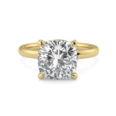 1-5ct Square Cushion Cut Lab Grown Diamond Solitaire Ring – Available in 18K Yellow, White & Rose Gold