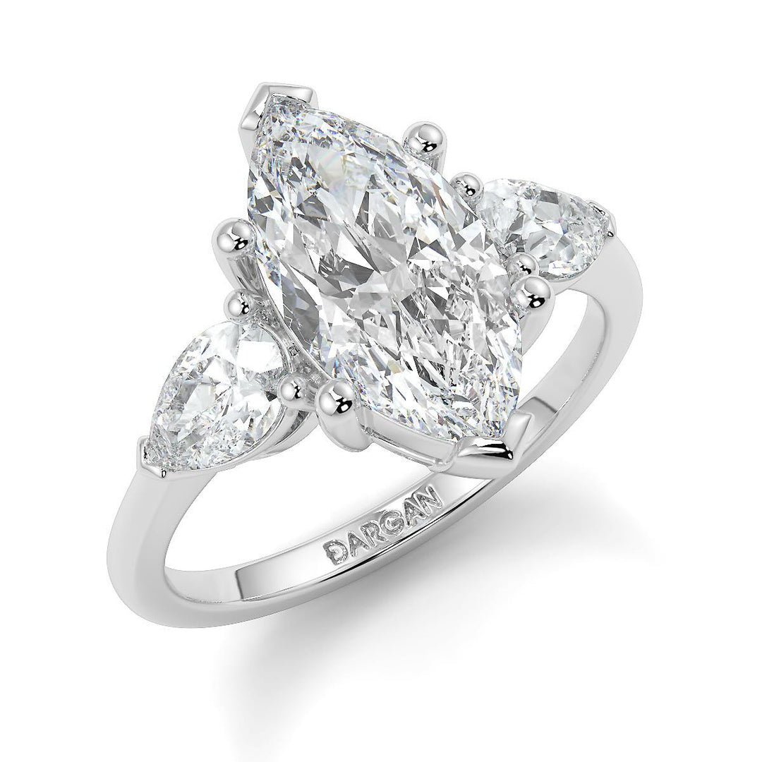 Marquise-Pear Trilogy Lab-Grown Diamond Ring