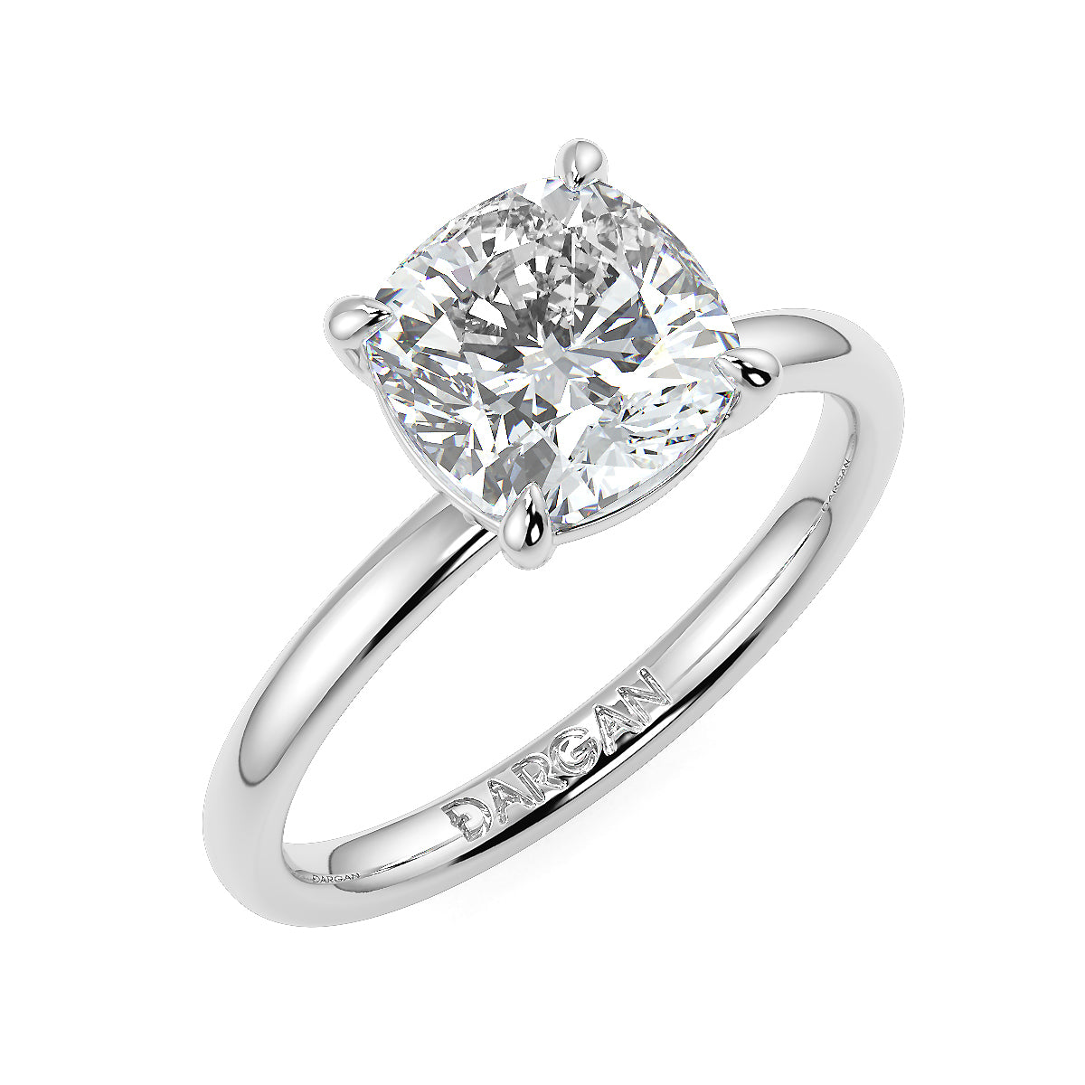1-5ct Square Cushion Cut Lab Grown Diamond Solitaire Ring – Available in 18K Yellow, White & Rose Gold