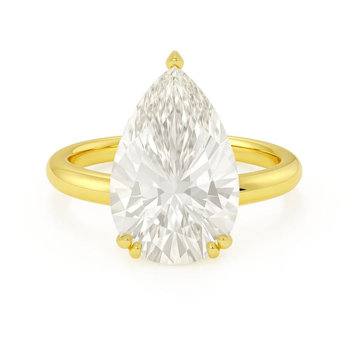 10 Carat Pear Solitaire Lab Grown Diamond Ring – Engagement Ring | Ethical & Sustainable Luxury