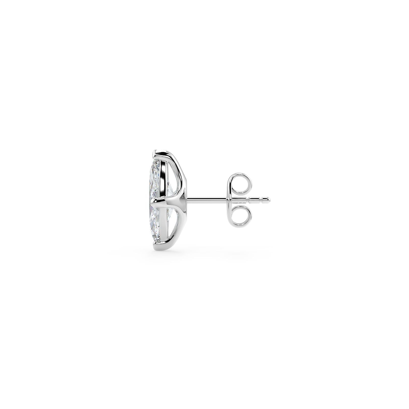 0.50–4 Carat Marquise Cut Lab Grown Diamond Stud Earrings | Brilliant Solitaires | 18K White, Yellow & Rose Gold
