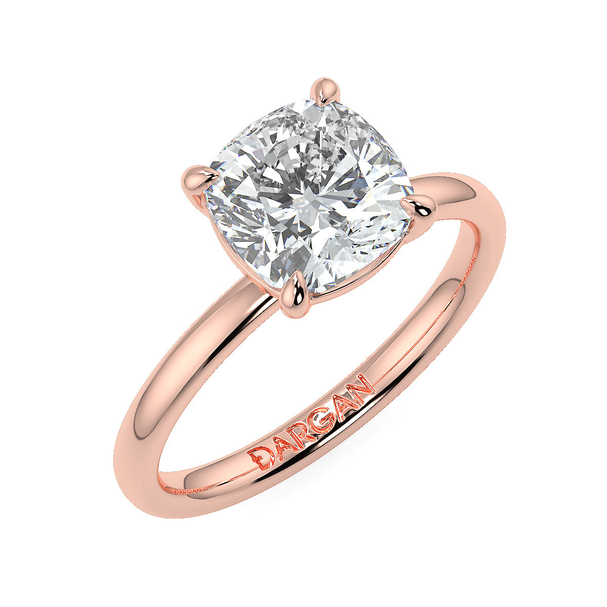 1-5ct Square Cushion Cut Lab Grown Diamond Solitaire Ring – Available in 18K Yellow, White & Rose Gold