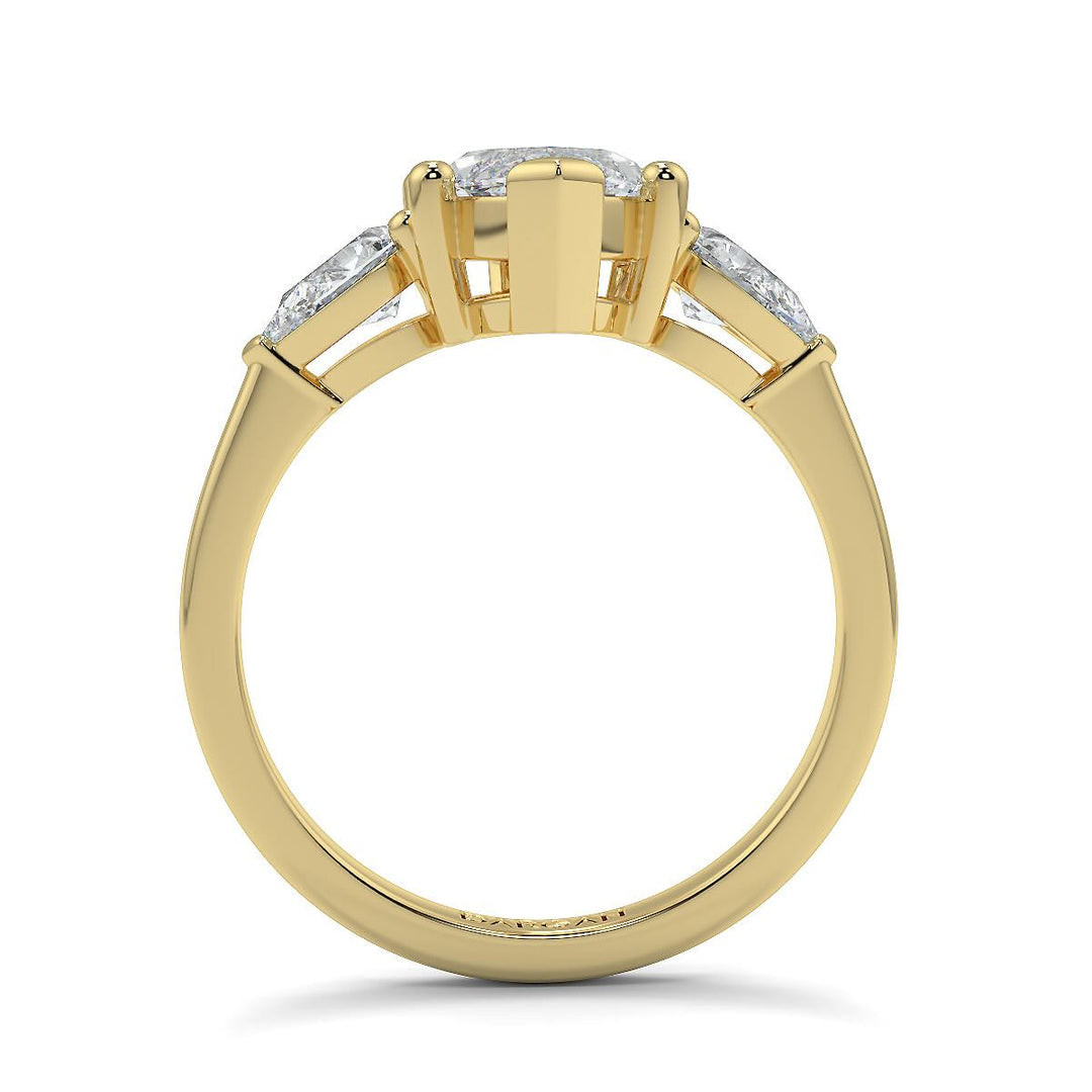 Marquise-Pear Trilogy Lab-Grown Diamond Ring