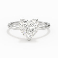 1-5ct Heart Shape Lab Grown Diamond Solitaire Ring | 18kt Yellow, White & Rose Gold