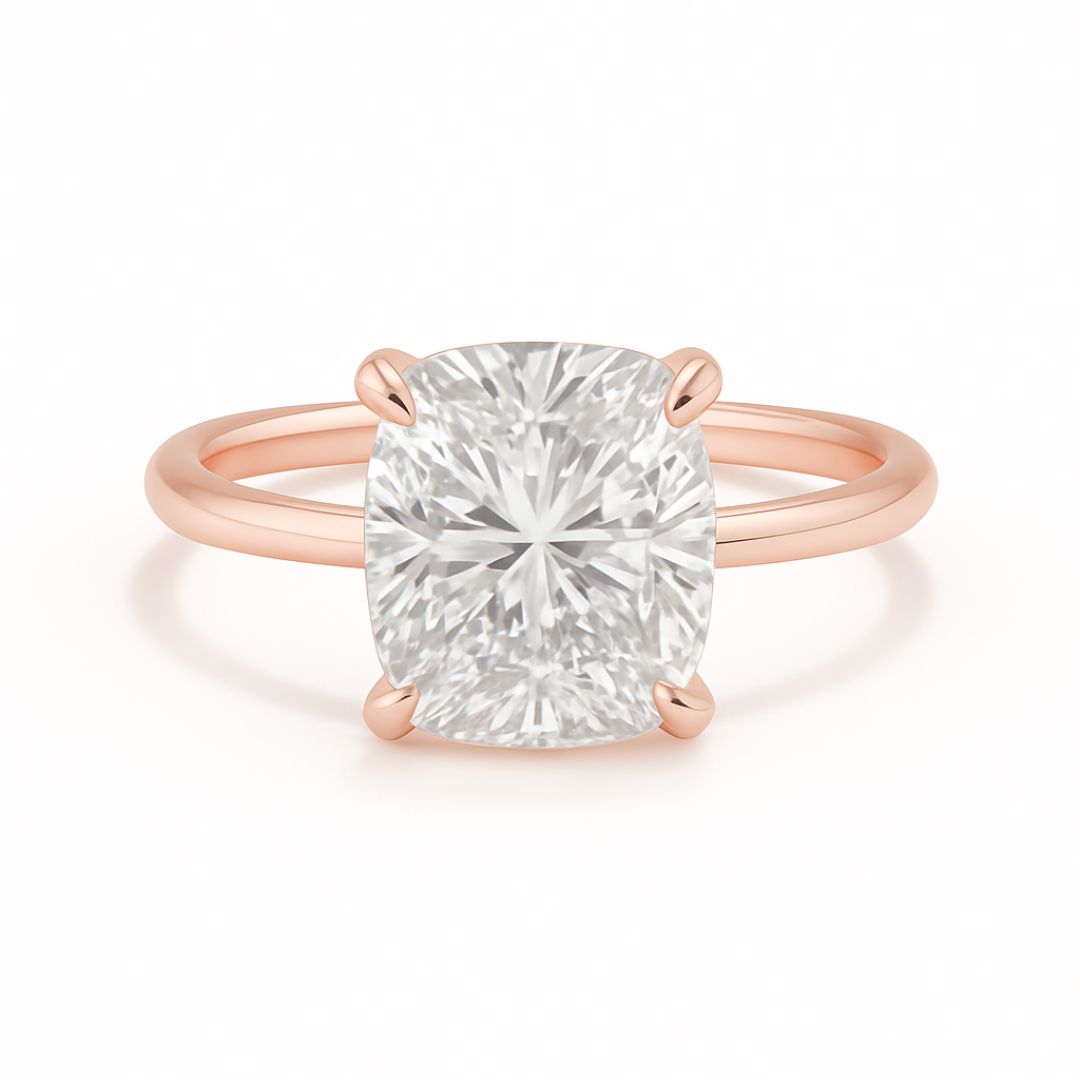 1-5ct Elongated Cushion Cut Lab Grown Diamond Solitaire Ring – Available in 18K Yellow, White & Rose Gold