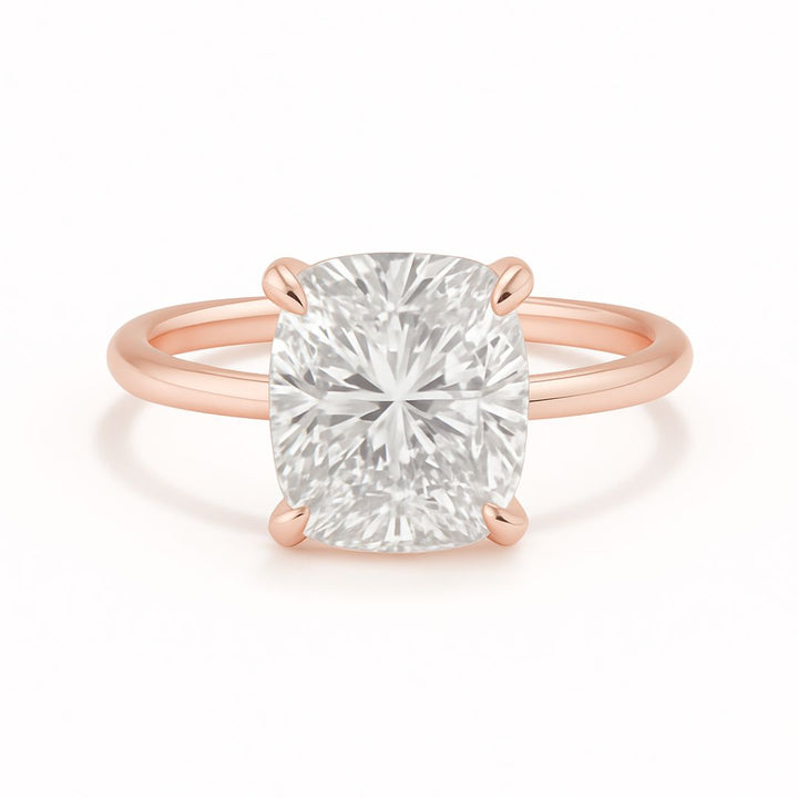 1-5ct Elongated Cushion Cut Lab Grown Diamond Solitaire Ring – Available in 18K Yellow, White & Rose Gold