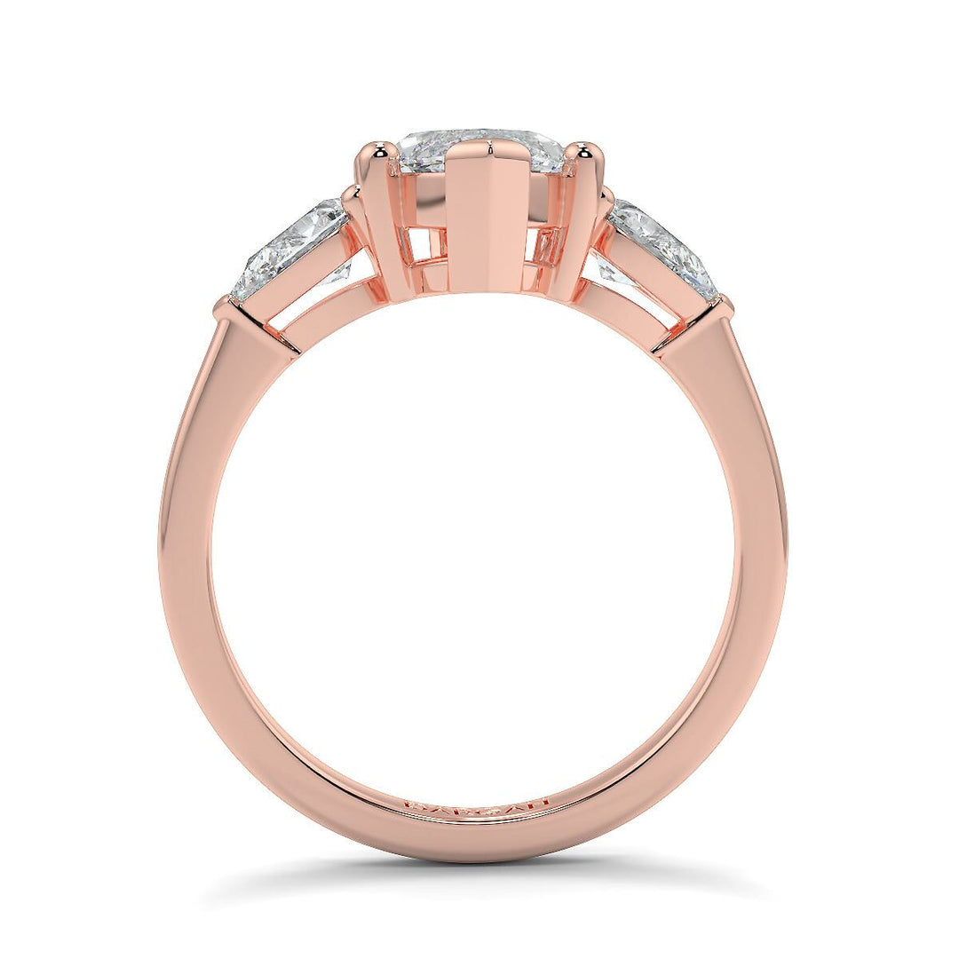 Marquise-Pear Trilogy Lab-Grown Diamond Ring