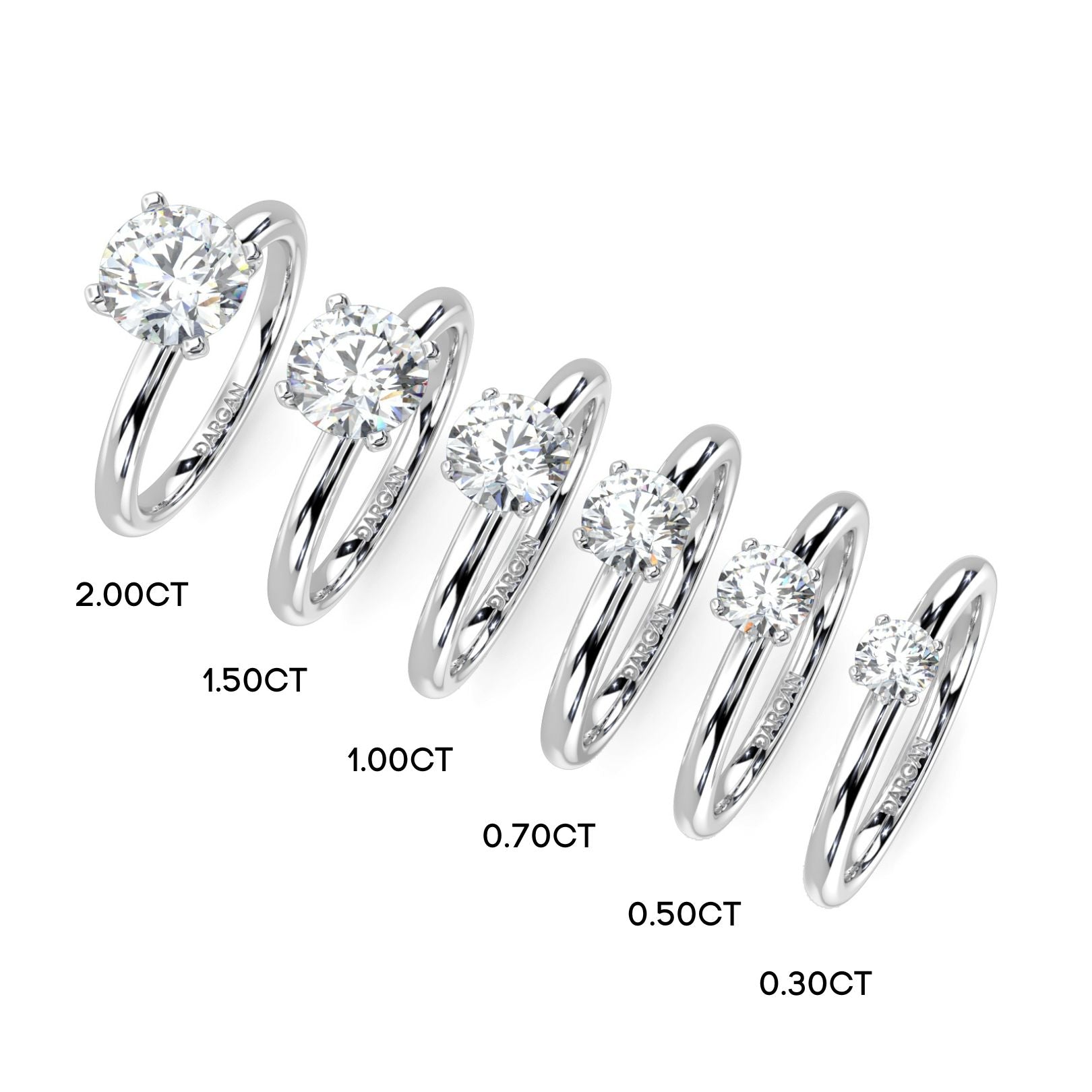 1–3 Carat Round Cut Lab Grown Diamond Solitaire Ring | Classic 4-Prong | IGI Certified | 18K White, Yellow & Rose Gold